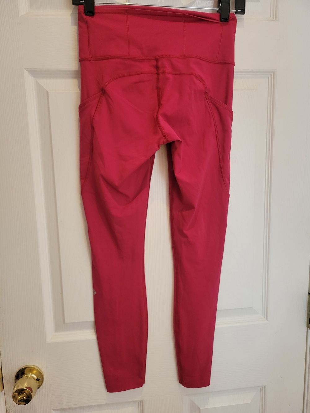 Lululemon Speed Up Crop Leggings Sz 6 Pink Magenta Running Tight Pockets Dots - Picture 4 of 12